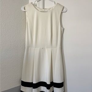 Elegant White and Black Dress